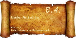 Bade Aniella névjegykártya